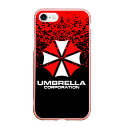 Чехол iPhone 7/8 матовый Umbrella Corporation, цвет: 3D-светло-розовый
