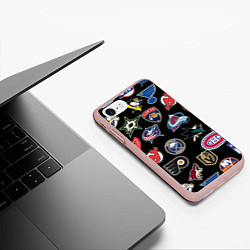 Чехол iPhone 7/8 матовый NBA PATTERN, цвет: 3D-светло-розовый — фото 2