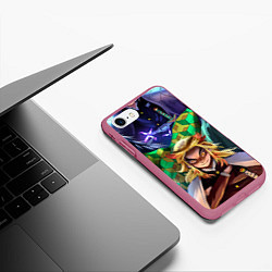 Чехол iPhone 7/8 матовый KIMETSU NO YAIBA, цвет: 3D-малиновый — фото 2