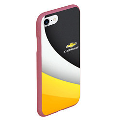 Чехол iPhone 7/8 матовый CHEVROLET, цвет: 3D-малиновый — фото 2