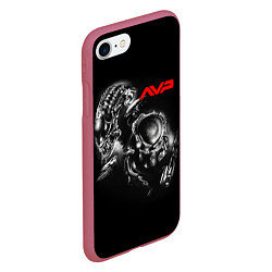 Чехол iPhone 7/8 матовый PREDATOR, цвет: 3D-малиновый — фото 2