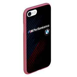 Чехол iPhone 7/8 матовый BMW PERFORMANCE, цвет: 3D-малиновый — фото 2