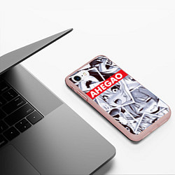 Чехол iPhone 7/8 матовый АХЕГАО, цвет: 3D-светло-розовый — фото 2