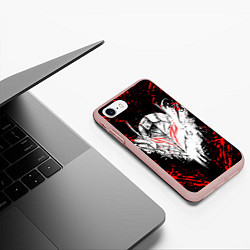 Чехол iPhone 7/8 матовый BERSERK, цвет: 3D-светло-розовый — фото 2