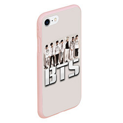 Чехол iPhone 7/8 матовый BTS, цвет: 3D-светло-розовый — фото 2