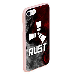 Чехол iPhone 7/8 матовый RUST, цвет: 3D-светло-розовый — фото 2