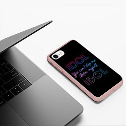 Чехол iPhone 7/8 матовый BTS, цвет: 3D-светло-розовый — фото 2