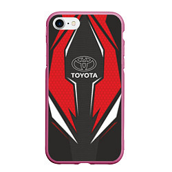Чехол iPhone 7/8 матовый Toyota Driver team Red, цвет: 3D-малиновый