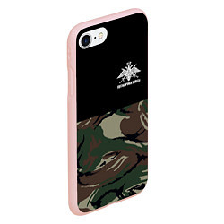 Чехол iPhone 7/8 матовый Пограничные Войска камуфляж, цвет: 3D-светло-розовый — фото 2