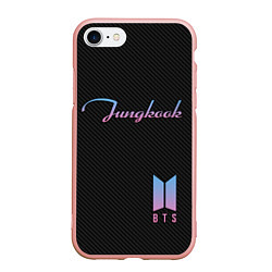 Чехол iPhone 7/8 матовый BTS Jungkook, цвет: 3D-светло-розовый