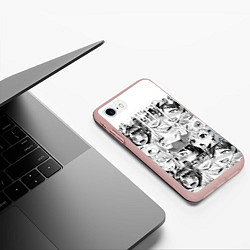 Чехол iPhone 7/8 матовый AHEGAO, цвет: 3D-светло-розовый — фото 2