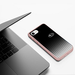 Чехол iPhone 7/8 матовый Subaru, цвет: 3D-светло-розовый — фото 2