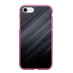 Чехол iPhone 7/8 матовый GRAY WAVES, цвет: 3D-малиновый
