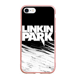 Чехол iPhone 7/8 матовый LINKIN PARK 9, цвет: 3D-светло-розовый