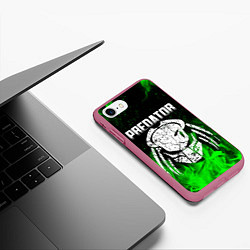 Чехол iPhone 7/8 матовый PREDATOR, цвет: 3D-малиновый — фото 2