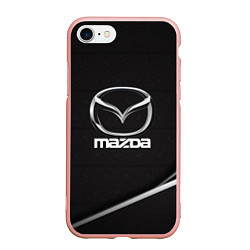 Чехол iPhone 7/8 матовый MAZDA, цвет: 3D-светло-розовый