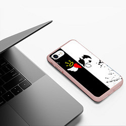Чехол iPhone 7/8 матовый Добро и зло, Payton Moormeier, цвет: 3D-светло-розовый — фото 2