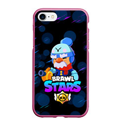 Чехол iPhone 7/8 матовый BRAWL STARS GALE, цвет: 3D-малиновый