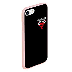 Чехол iPhone 7/8 матовый CHICAGO BULLS, цвет: 3D-светло-розовый — фото 2