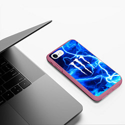 Чехол iPhone 7/8 матовый MONSTER ENERGY, цвет: 3D-малиновый — фото 2
