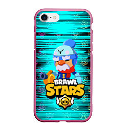 Чехол iPhone 7/8 матовый BRAWL STARS GALE, цвет: 3D-малиновый