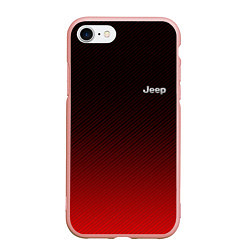 Чехол iPhone 7/8 матовый Jeep спина Z, цвет: 3D-светло-розовый