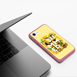 Чехол iPhone 7/8 матовый Лето, цвет: 3D-малиновый — фото 2