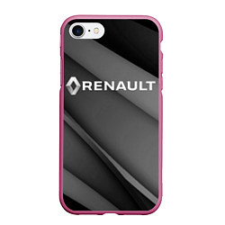 Чехол iPhone 7/8 матовый RENAULT, цвет: 3D-малиновый