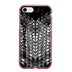 Чехол iPhone 7/8 матовый MERCEDES, цвет: 3D-малиновый