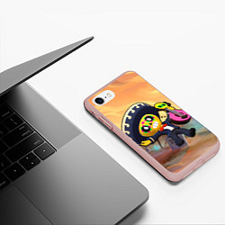 Чехол iPhone 7/8 матовый Brawl Stars Poco, цвет: 3D-светло-розовый — фото 2