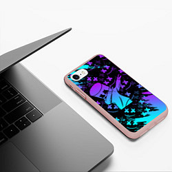Чехол iPhone 7/8 матовый FORTNITE x MARSHMELLO, цвет: 3D-светло-розовый — фото 2