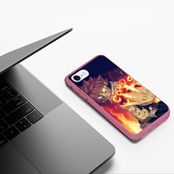 Чехол iPhone 7/8 матовый FAIRY TAIL ХВОСТ ФЕИ, цвет: 3D-малиновый — фото 2