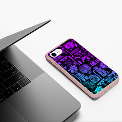 Чехол iPhone 7/8 матовый THE LAST OF US 2, цвет: 3D-светло-розовый — фото 2