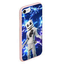 Чехол iPhone 7/8 матовый FORTNITE x MARSHMELLO, цвет: 3D-светло-розовый — фото 2