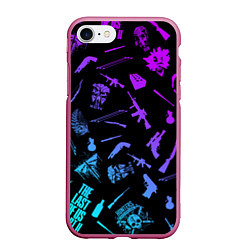 Чехол iPhone 7/8 матовый PATTERN THE LAST OF US Z, цвет: 3D-малиновый