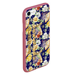 Чехол iPhone 7/8 матовый Пионы Японии Summer Loves You, цвет: 3D-малиновый — фото 2