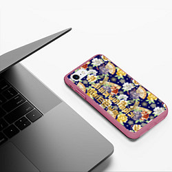 Чехол iPhone 7/8 матовый Пионы Японии Summer Loves You, цвет: 3D-малиновый — фото 2