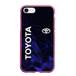 Чехол iPhone 7/8 матовый TOYOTA, цвет: 3D-малиновый