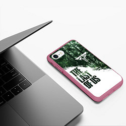 Чехол iPhone 7/8 матовый THE LAST OF US 2 ЦИКАДЫ, цвет: 3D-малиновый — фото 2