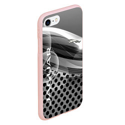 Чехол iPhone 7/8 матовый JAGUAR, цвет: 3D-светло-розовый — фото 2