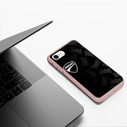 Чехол iPhone 7/8 матовый DUCATI 1, цвет: 3D-светло-розовый — фото 2