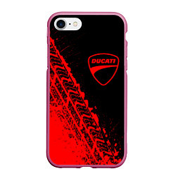 Чехол iPhone 7/8 матовый DUCATI 3, цвет: 3D-малиновый