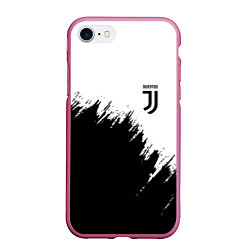 Чехол iPhone 7/8 матовый JUVENTUS, цвет: 3D-малиновый