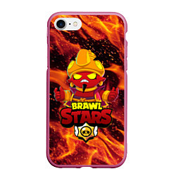 Чехол iPhone 7/8 матовый BRAWL STARS EVIL GENE ДЖИН, цвет: 3D-малиновый