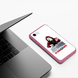 Чехол iPhone 7/8 матовый БУМАЖНЫЙ ДОМ, цвет: 3D-малиновый — фото 2
