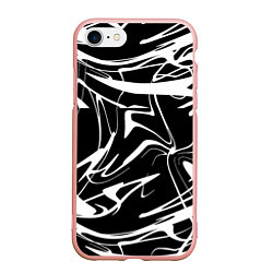 Чехол iPhone 7/8 матовый АБСТРАКЦИЯ, цвет: 3D-светло-розовый