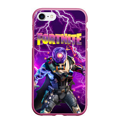 Чехол iPhone 7/8 матовый Fortnite Cyclo Outfit, цвет: 3D-малиновый