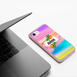 Чехол iPhone 7/8 матовый Анна, цвет: 3D-светло-розовый — фото 2