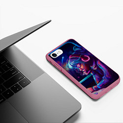 Чехол iPhone 7/8 матовый ДОМА, цвет: 3D-малиновый — фото 2