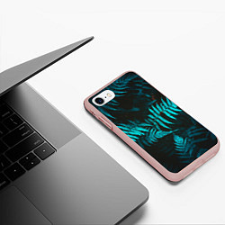 Чехол iPhone 7/8 матовый ПАПОРОТНИК, цвет: 3D-светло-розовый — фото 2